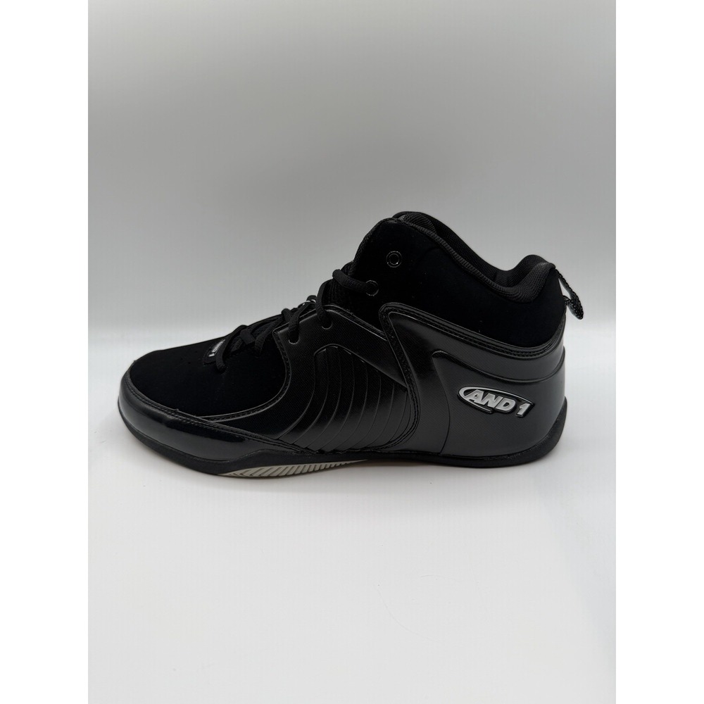 AND 1  Tsunami Mid Sneaker,Men's 12, EU: 46, Black/Silver, D3049MBSB, PREOWNED